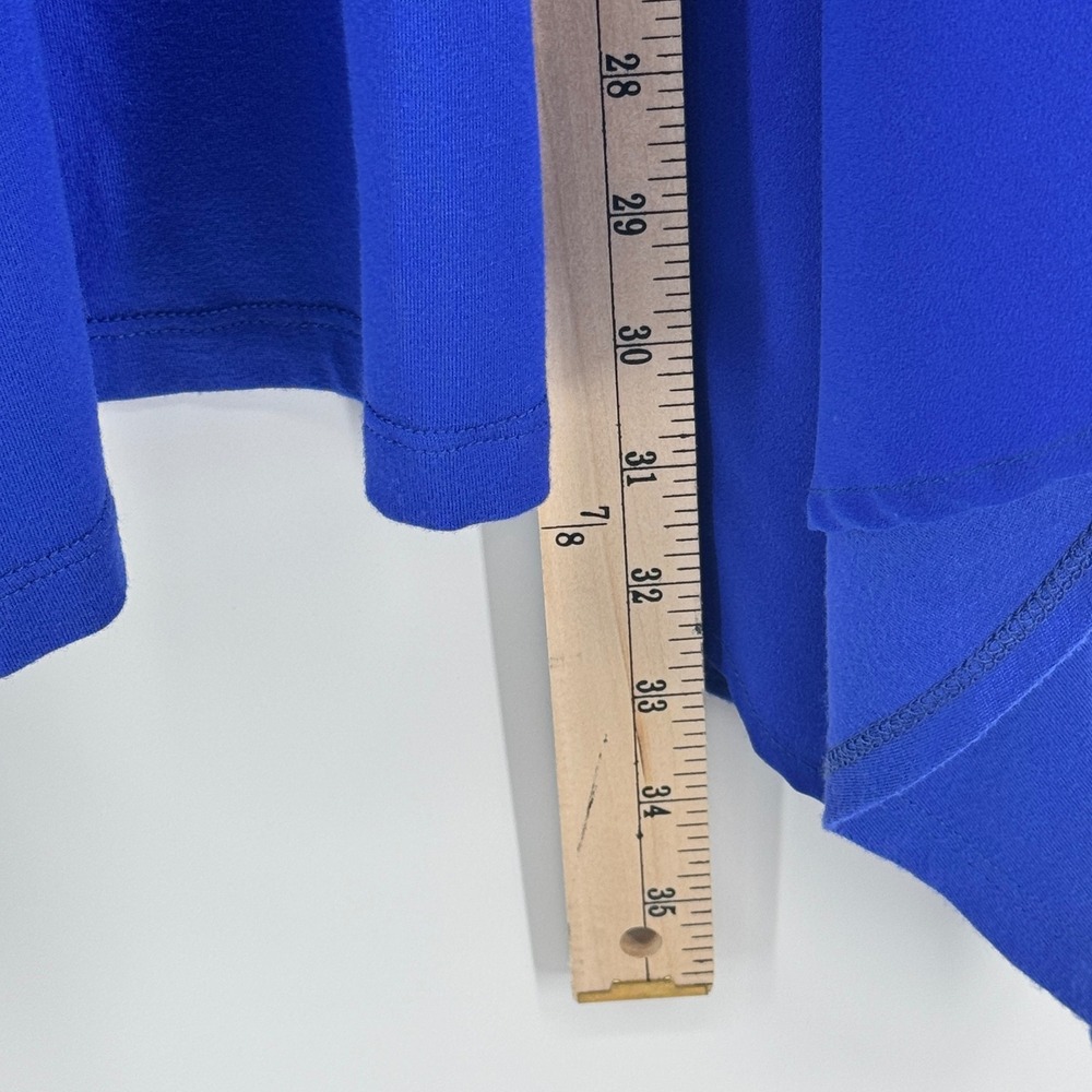 Comfy USA Colorblock Tunic Top Royal Blue Shark Bite Hem XL Lagenlook Modal - Picture 5 of 5